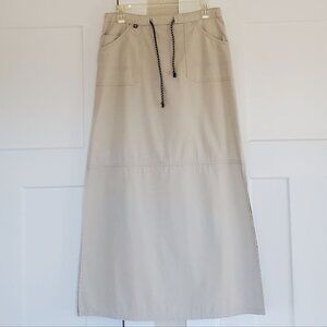 Blue Asphalt Denim Pencil Cream Color Skirt. Size M